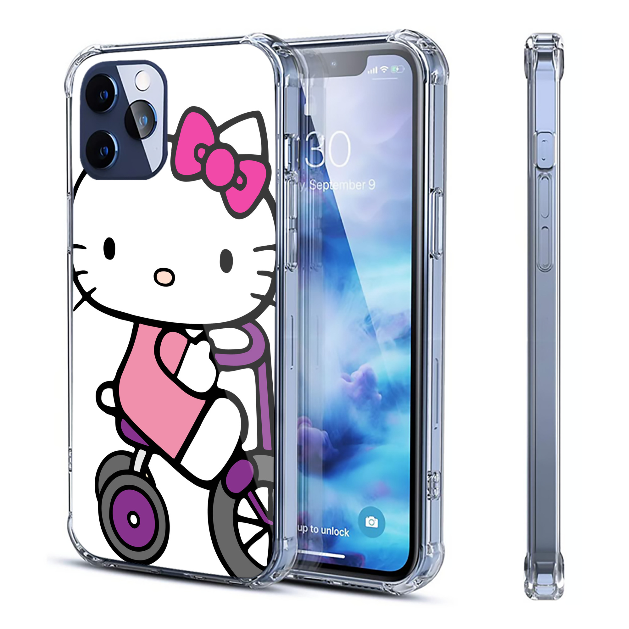 （画像用） Hello Kitty ハローキティ 【iPhone 12シリーズ対応】透明スマホケース（クリアソフトケース）